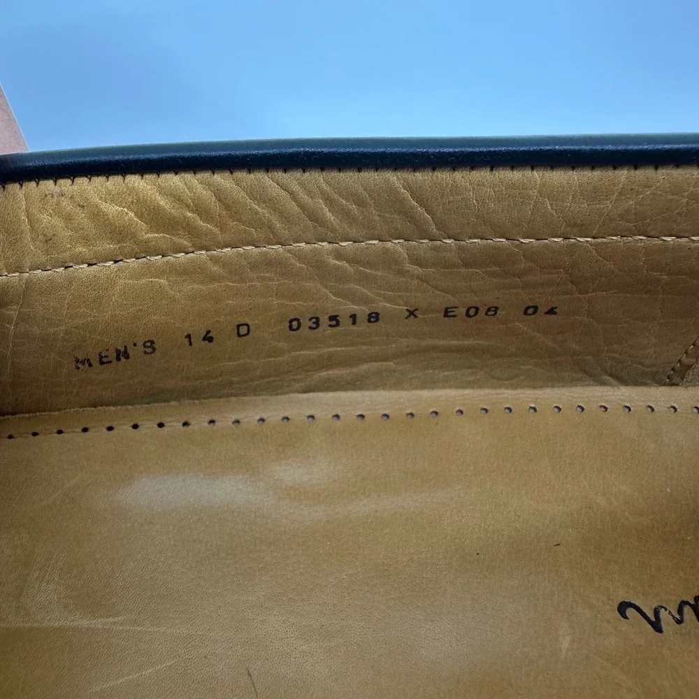 Cole Haan Black Leather Kiltie Buckle Loafers